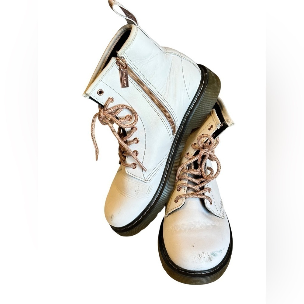 Dr Marten’s 1460 J White Leather w/Rose Gold Eyelets 8Hole Size 5L/4M​​​​​​​ - Picture 7 of 10